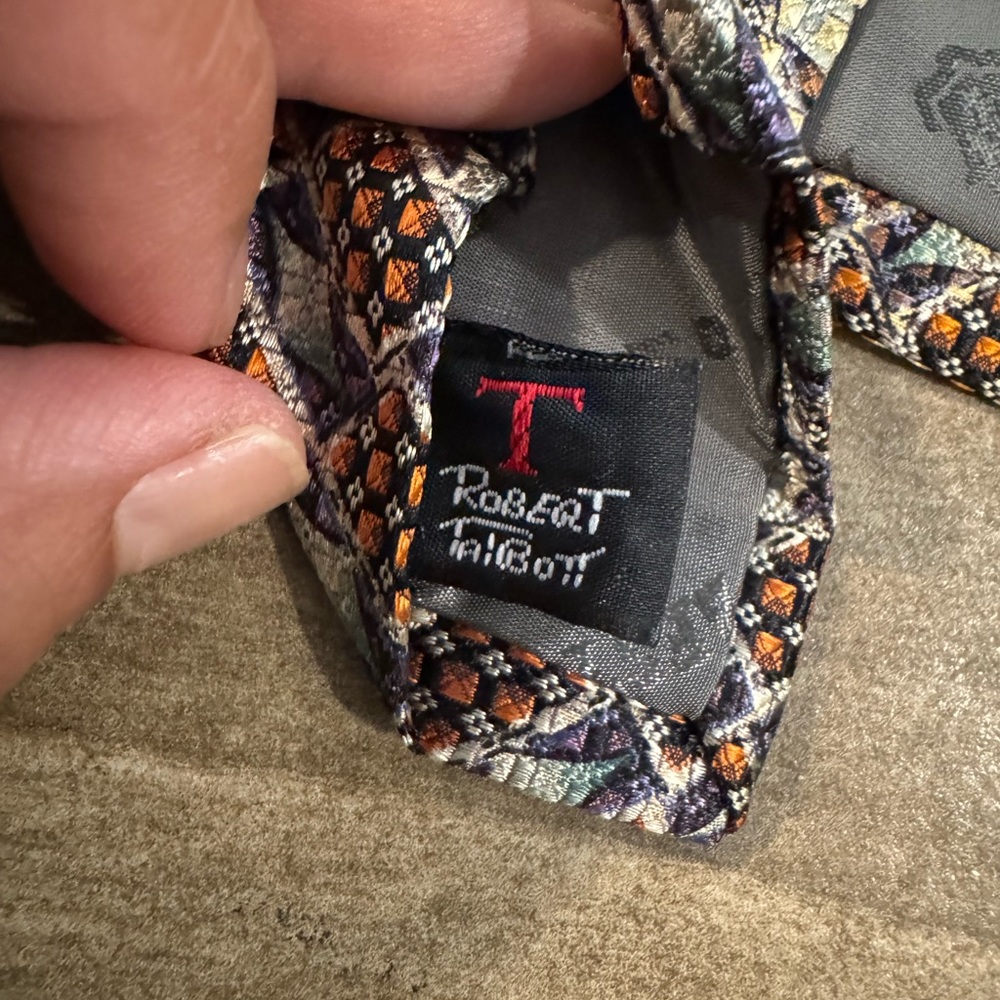 Vtg Robert Talbott Multicolor Patterned Tie, 100%… - image 7
